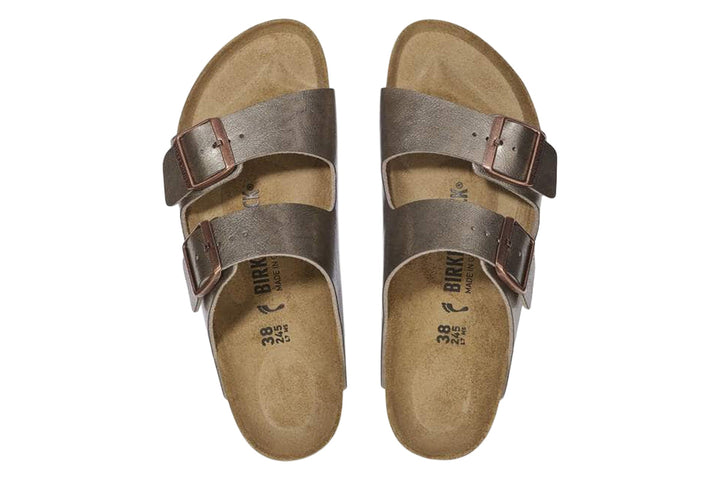 Birkenstock Arizona R Graceful Taupe Birko-Flor Womens #color_metallic-bronze