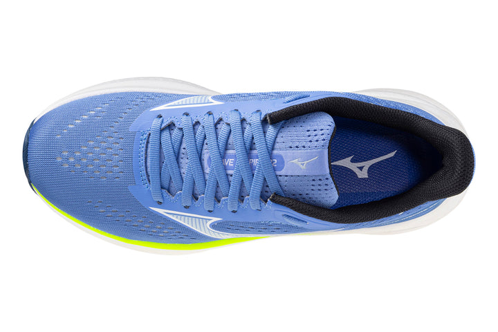 Mizuno Wave Inspire 22 B Ultramarine/White/Lightning Yellow Womens #color_blue-multi-yellows