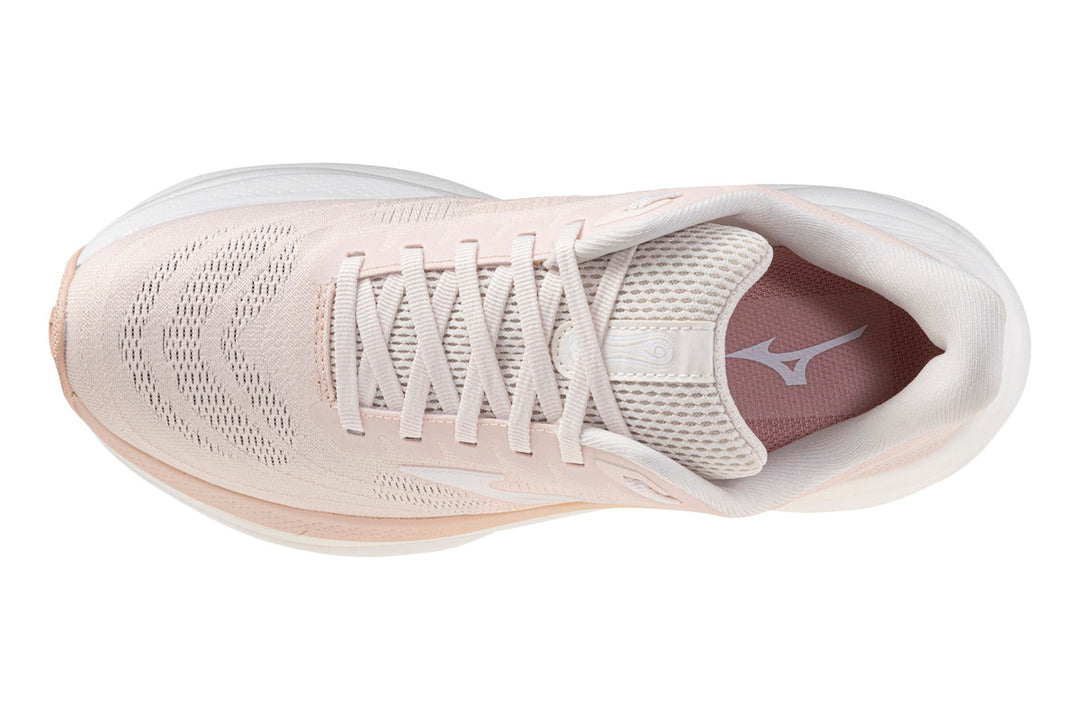 Mizuno Wave Sky 9 B Petal Pink/White/Peach Whip Womens #color_pink-soft-pink