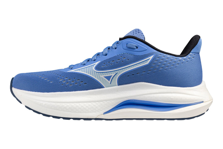 Mizuno Wave Inspire 22 D Ultramarine/White/Lightning Yellow Womens #color_blue-multi-yellows