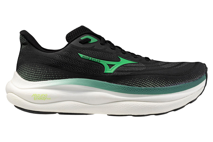 Mizuno Wave Sky 9 D Black/Goblin Green/Alpine Green Mens #color_black-multi-greens
