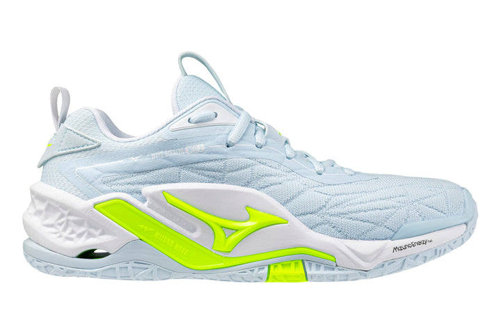Mizuno Wave Stealth Neo 2 C Ice Water/Lightning Yellow Womens #color_blue-powder-blue