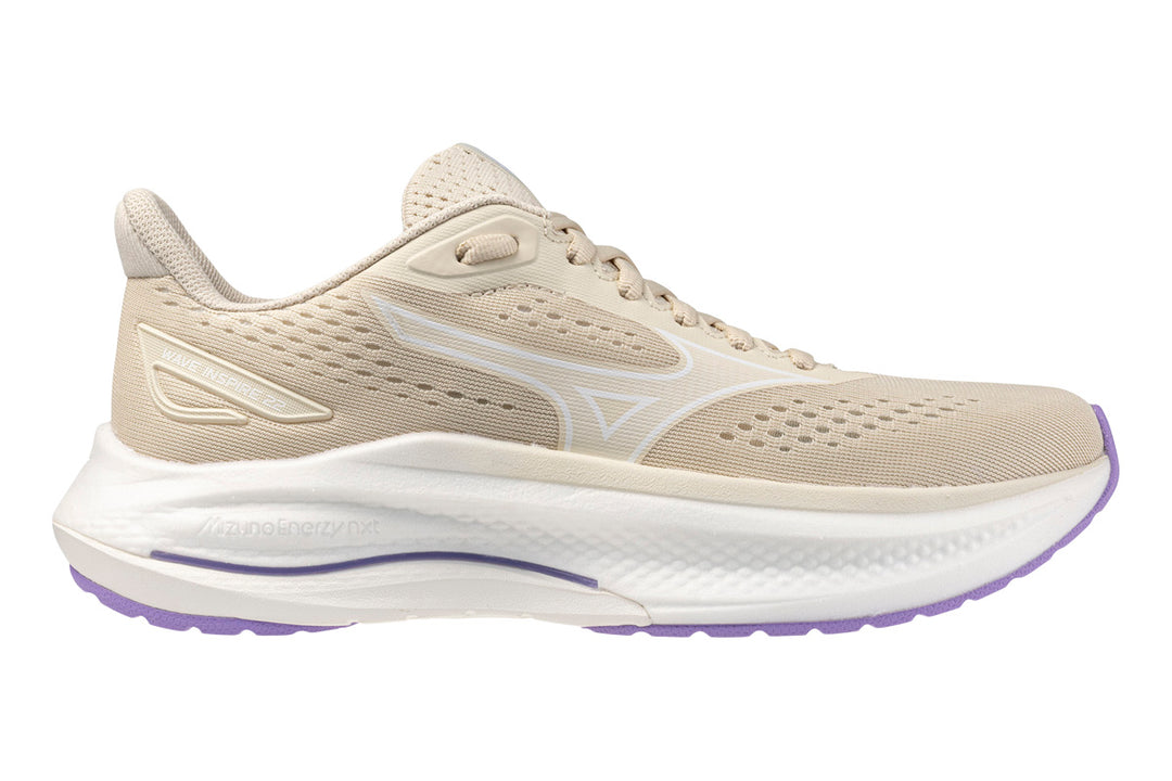 Mizuno Wave Inspire 22 B Summer Sand/White/Pristine Womens #color_brown-beige