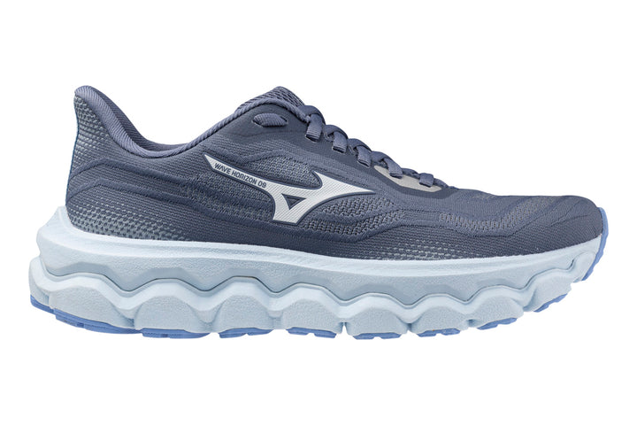 Mizuno Wave Horizon 9 D Wild Wind/White/Vista Blue Womens #color_grey-dark-grey