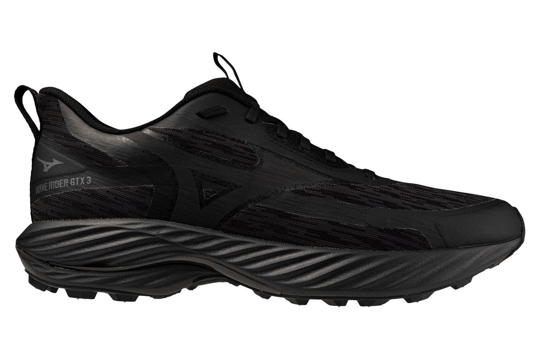 Mizuno Wave Rider GTX 3 2E Black/Black/Black Sand Mens #color_black