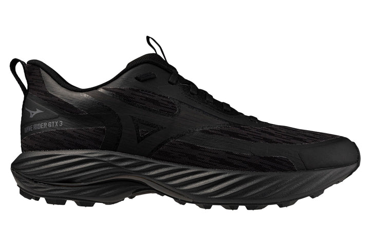 Mizuno Wave Rider GTX 3 2E Black/Black/Black Sand Mens #color_black