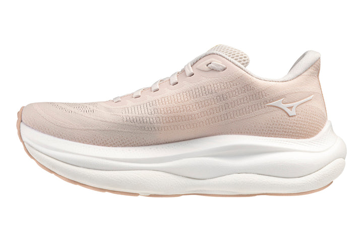 Mizuno Wave Sky 9 B Petal Pink/White/Peach Whip Womens #color_pink-soft-pink