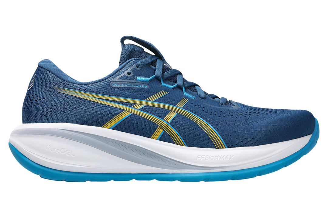 Asics Gel-Cumulus 28 D Twilight Blue/Yamabuki Mens #color_navy
