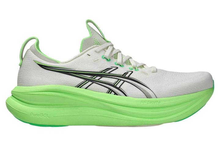 Asics Gel-Nimbus 28 D Cream/Black Mens #color_brown-multi-greens