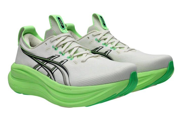 Asics Gel-Nimbus 28 D Cream/Black Mens #color_brown-multi-greens