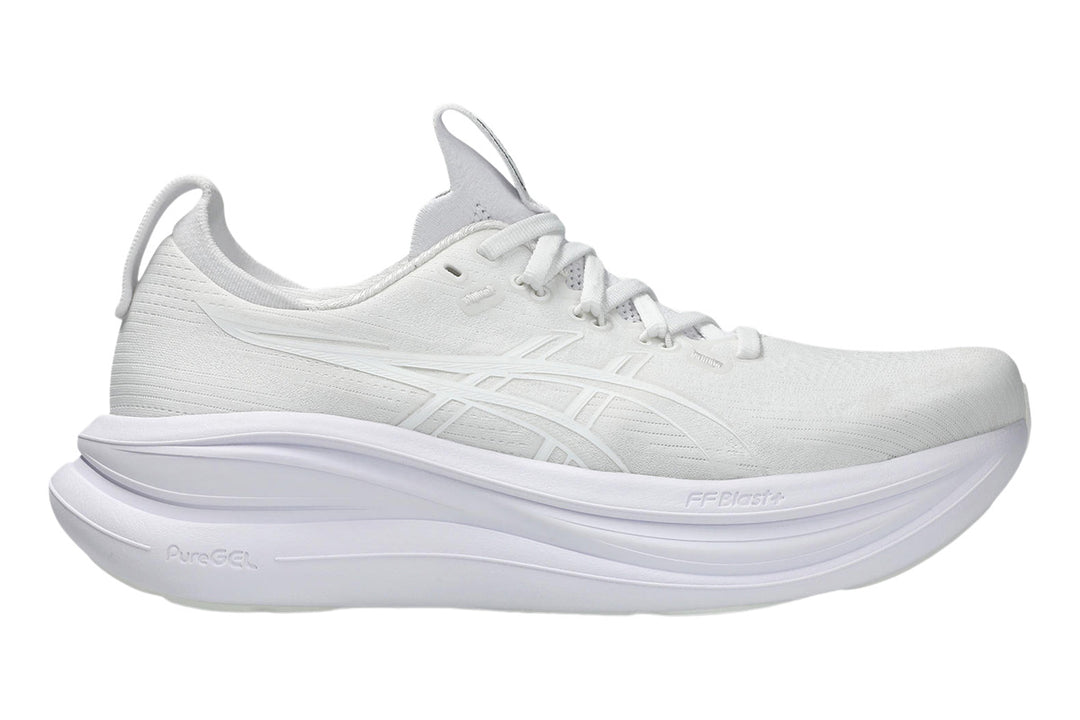 Asics Gel-Nimbus 28 B White/White Womens #color_white