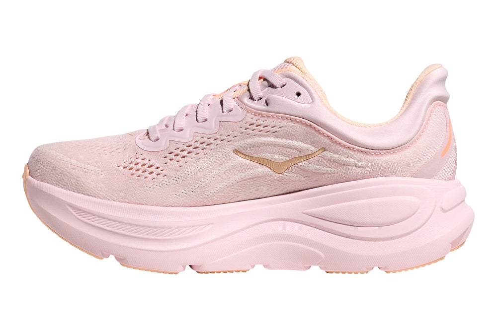 Hoka Bondi 9 B Lilac Cream/Tangerine Glow Womens #color_pink-soft-pink