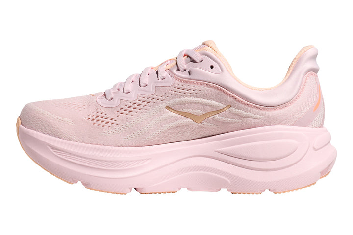 Hoka Bondi 9 B Lilac Cream/Tangerine Glow Womens #color_pink-soft-pink