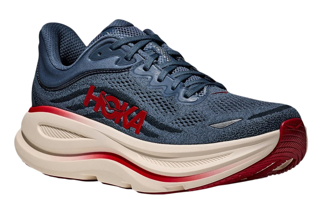 Hoka Bondi 9 2E Thunder Cloud/Vermillion Mens #color_blue-indigo