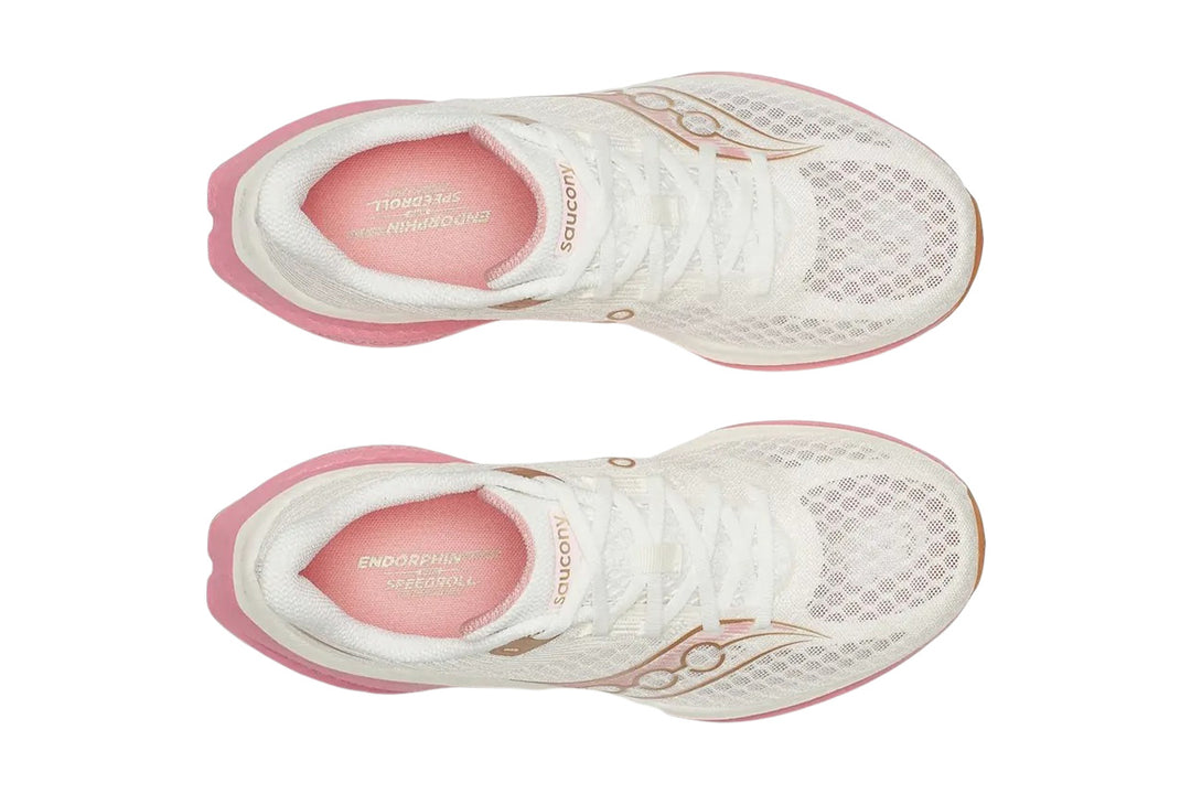 Saucony Endorphin Speed 5 B Ivory/Mauve Womens #color_brown-multi-pinks