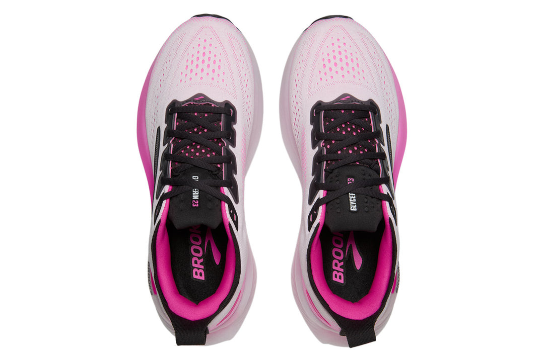 Brooks Glycerin GTS 23 B White/Phantom/Cyber Pink Womens #color_white-multi-pinks