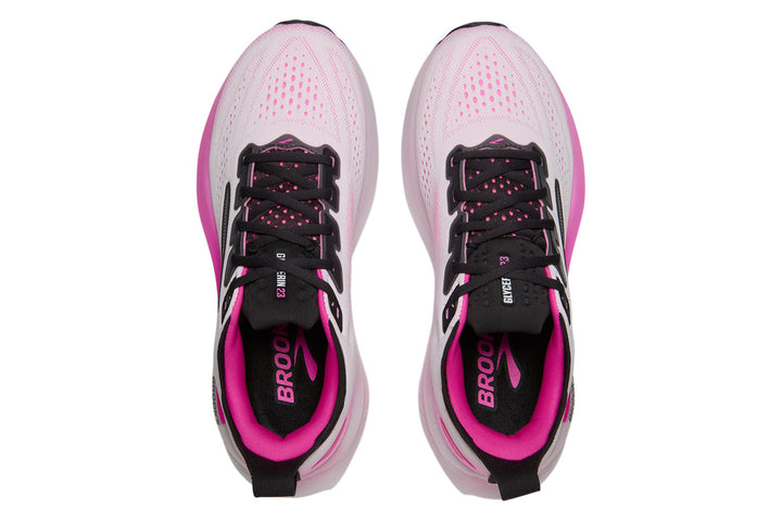 Brooks Glycerin GTS 23 B White/Phantom/Cyber Pink Womens #color_white-multi-pinks