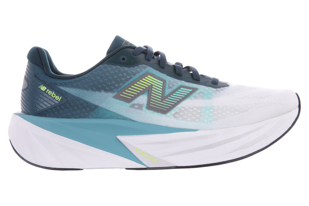 New Balance Rebel v5 D Medusa Green Mens #color_blue-multi-whites