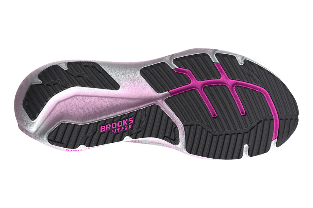 Brooks Glycerin GTS 23 B White/Phantom/Cyber Pink Womens #color_white-multi-pinks