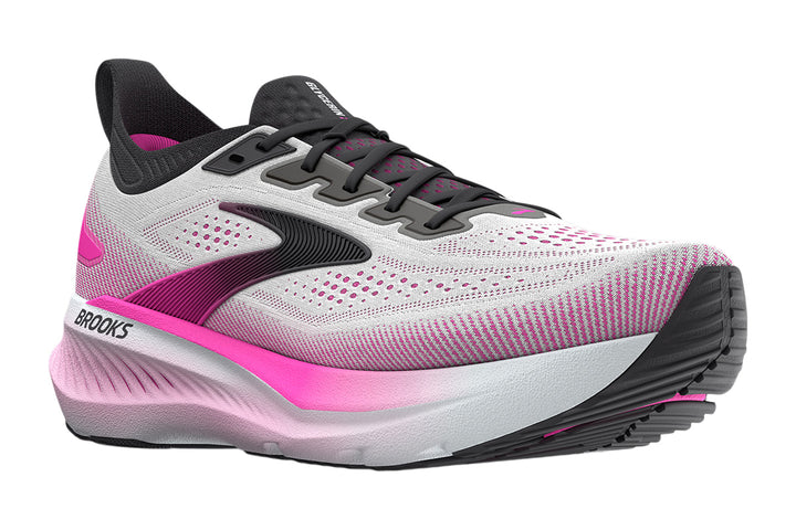 Brooks Glycerin GTS 23 B White/Phantom/Cyber Pink Womens #color_white-multi-pinks