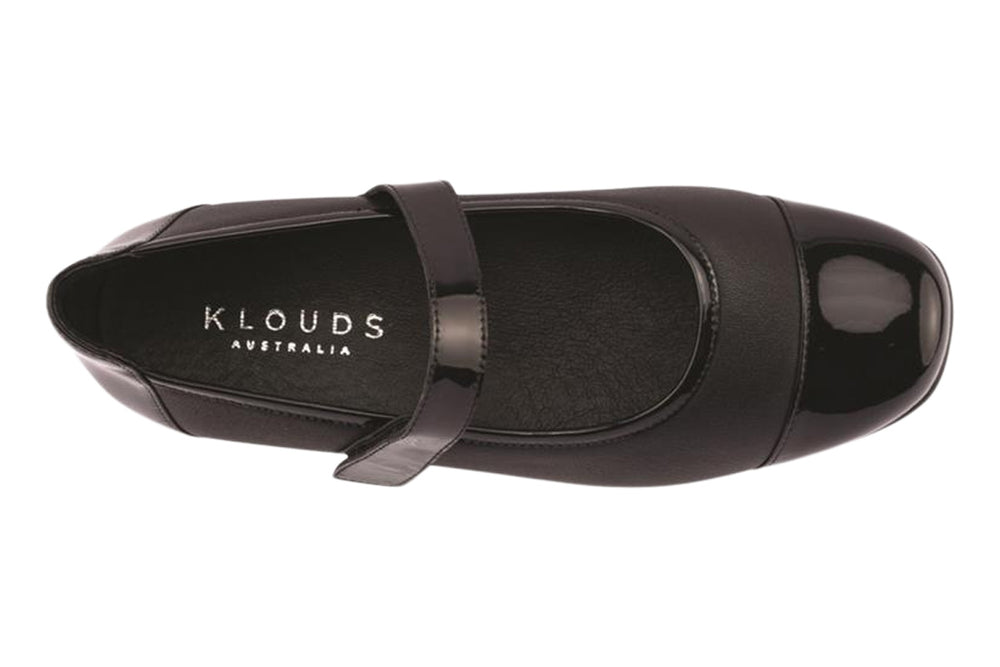 Klouds Wylie Black Patent Combo Womens #color_black
