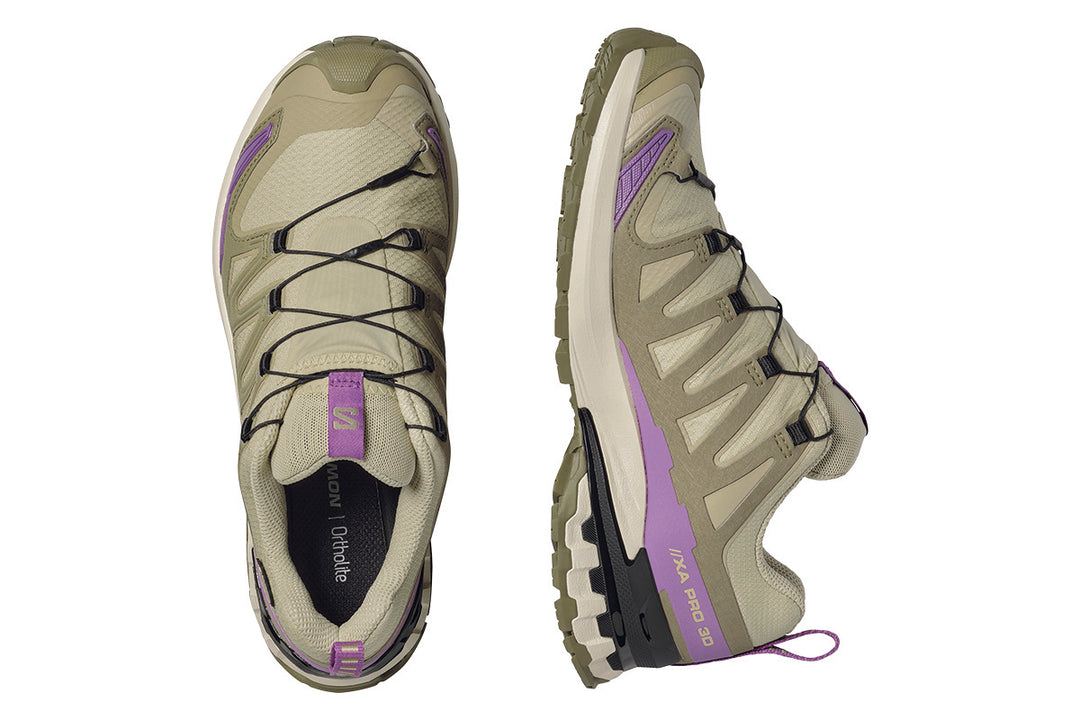 Salomon XA Pro 3D V9 Gore-Tex B Bog/Aloe/Concord Grape Womens #color_green-multi-purples