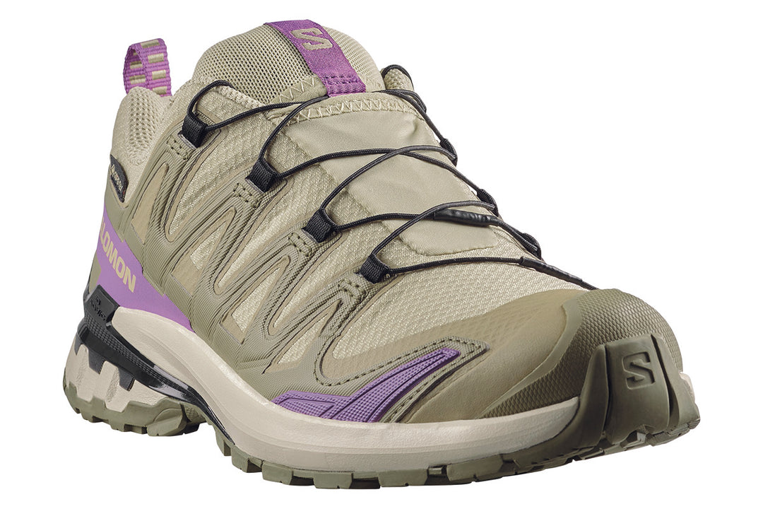 Salomon XA Pro 3D V9 Gore-Tex B Bog/Aloe/Concord Grape Womens #color_green-multi-purples