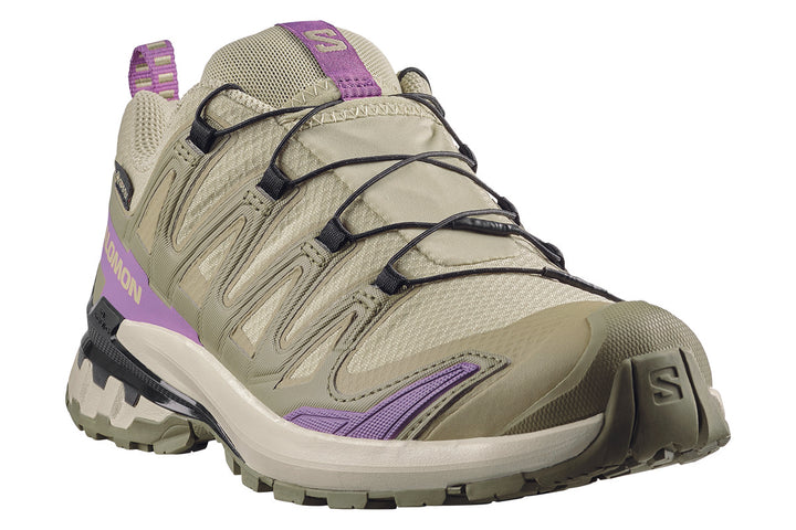 Salomon XA Pro 3D V9 Gore-Tex B Bog/Aloe/Concord Grape Womens #color_green-multi-purples