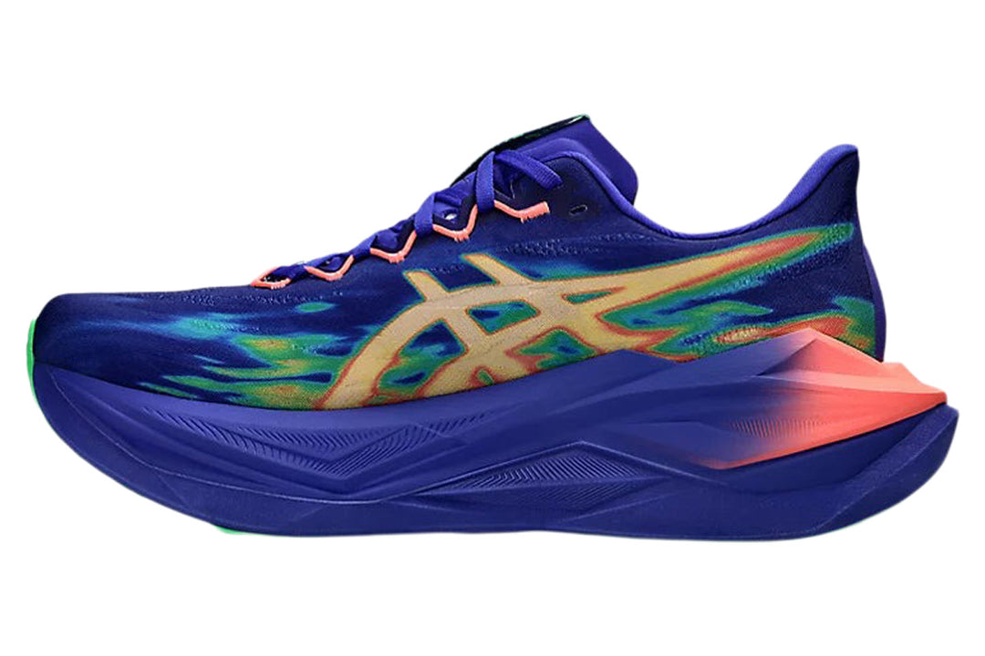 Asics Superblast 3 D Cobalt Burst/Light Orange Unisex #color_blue-multi-oranges-yellows