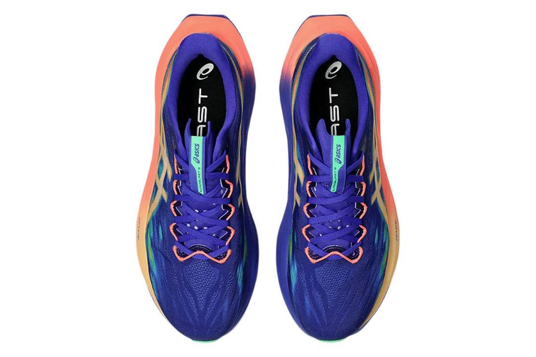 Asics Superblast 3 D Cobalt Burst/Light Orange Unisex #color_blue-multi-oranges-yellows