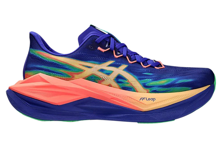 Asics Superblast 3 D Cobalt Burst/Light Orange Unisex #color_blue-multi-oranges-yellows