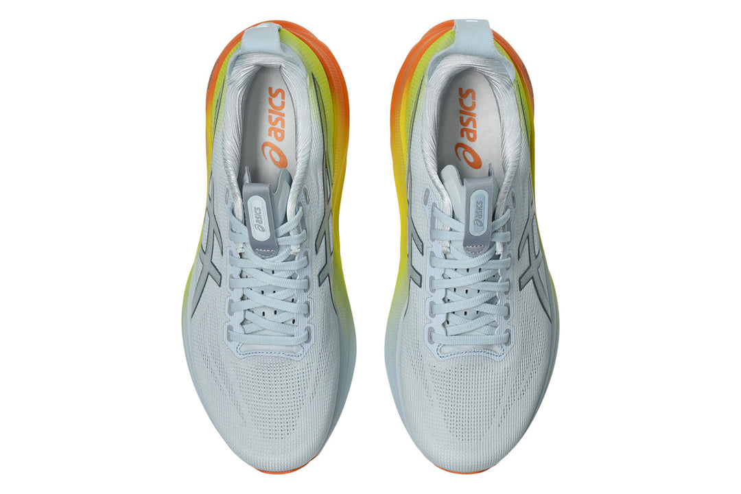 Asics Gel-Kayano 32 D Sky/Lemon Spark Mens #color_white-multi-oranges-yellows