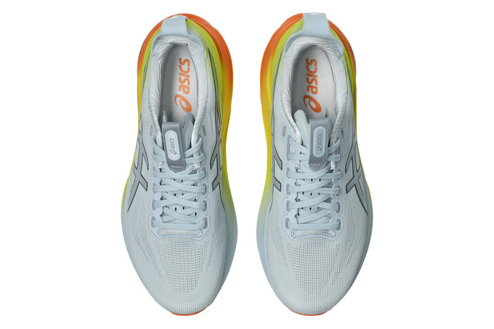 Asics Gel-Kayano 32 D Sky/Lemon Spark Mens #color_white-multi-oranges-yellows