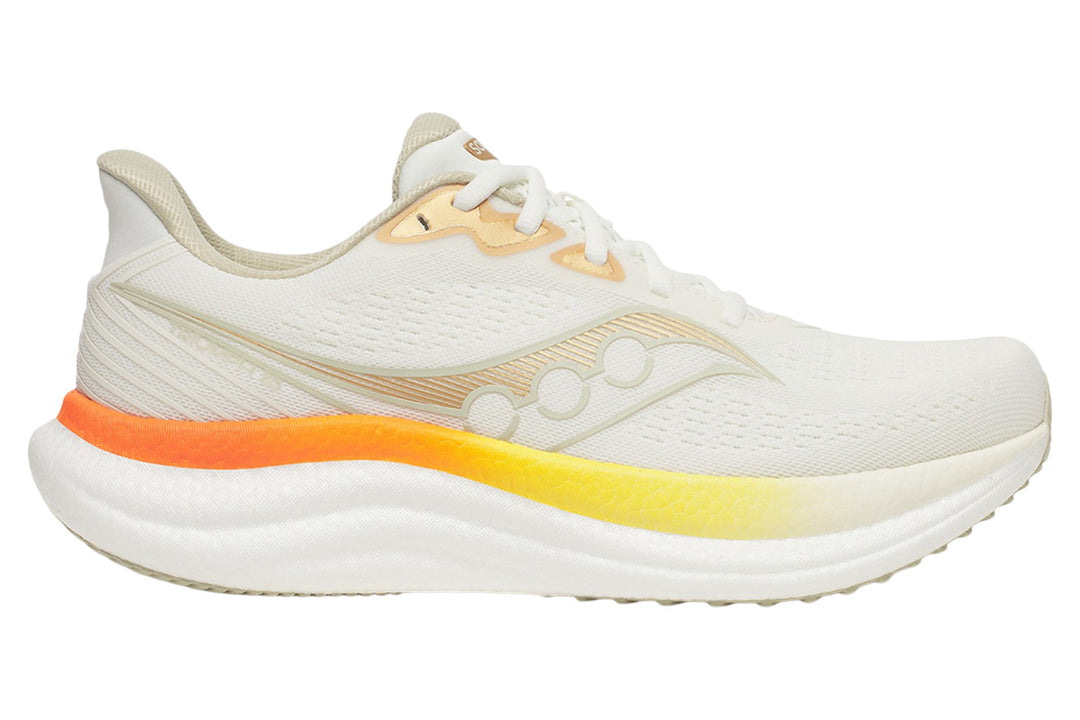 Saucony Triumph 23 D Ivory/Fire Mens #color_brown-multi-pinks