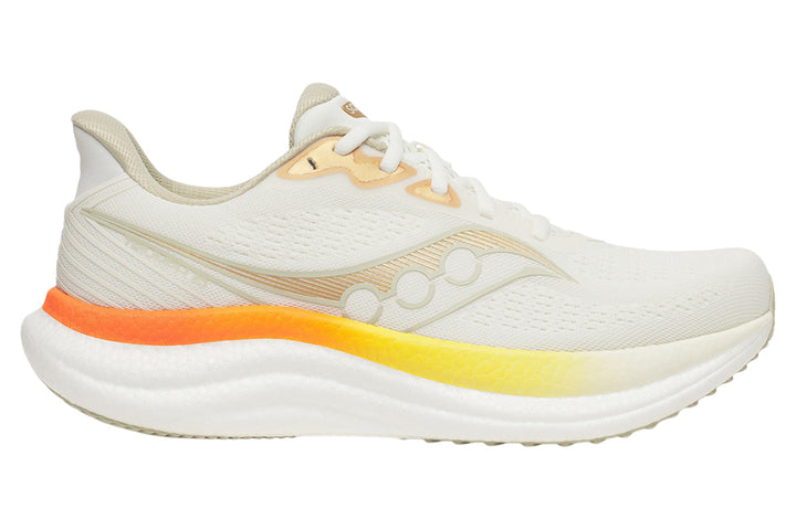 Saucony Triumph 23 D Ivory/Fire Mens #color_brown-multi-pinks