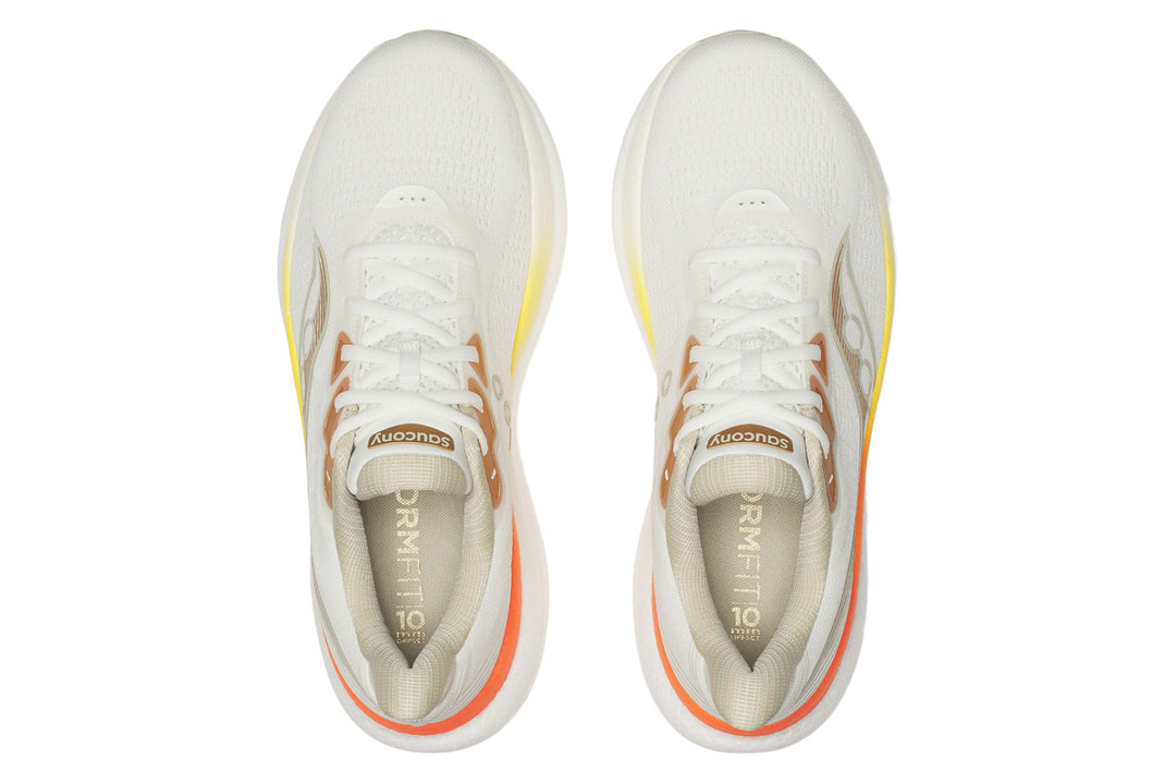 Saucony Triumph 23 D Ivory/Fire Mens #color_brown-multi-pinks