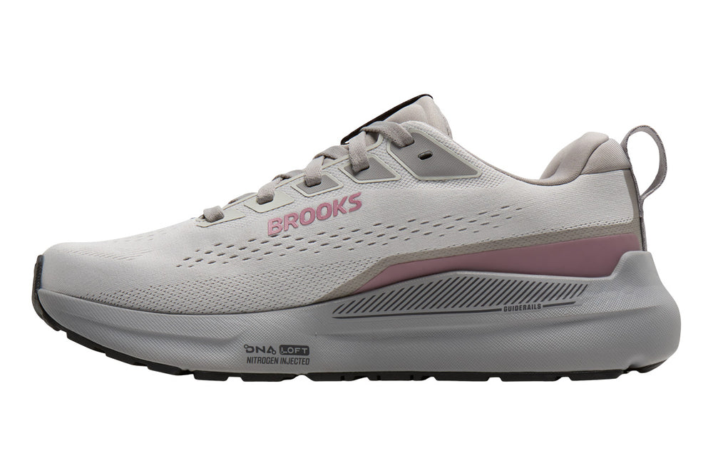 Brooks Ariel GTS 26 D Oyster Mushroom/Alloy/Pink Womens #color_grey-multi-pinks