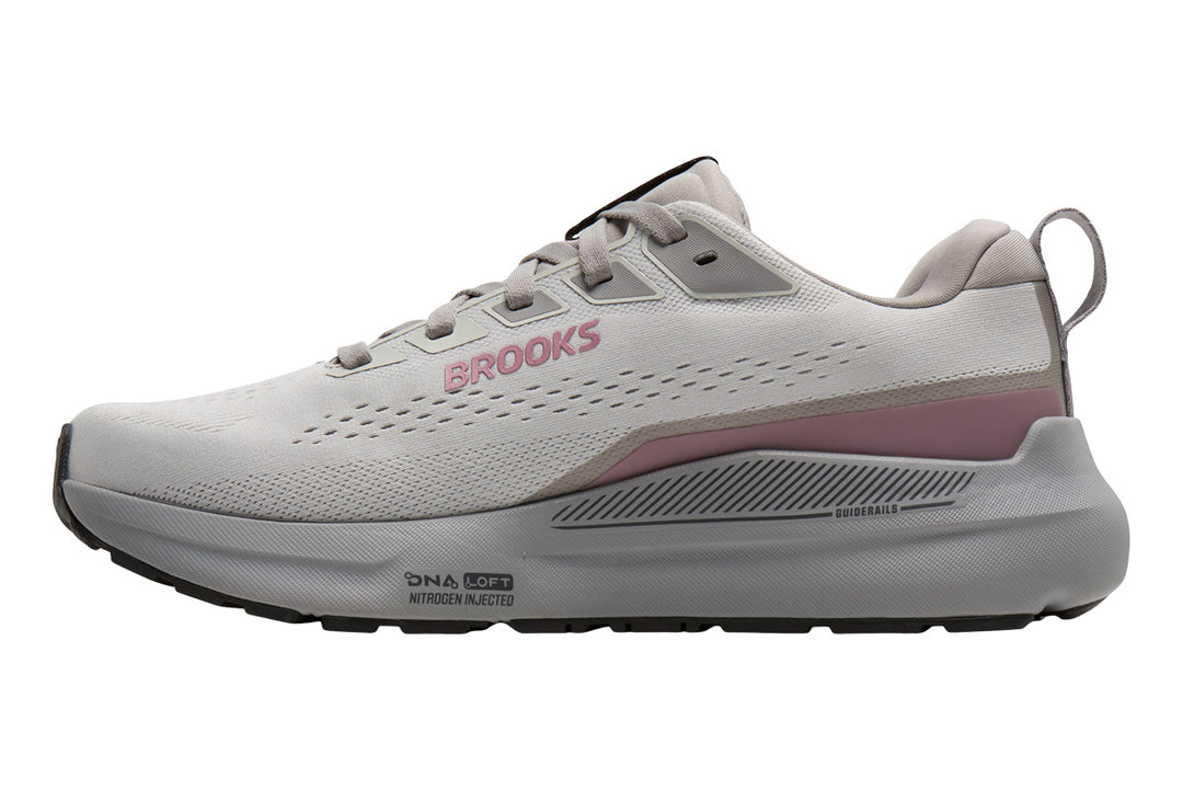 Brooks Ariel GTS 26 2E Oyster Mushroom/Alloy/Pink Womens #color_grey-multi-pinks