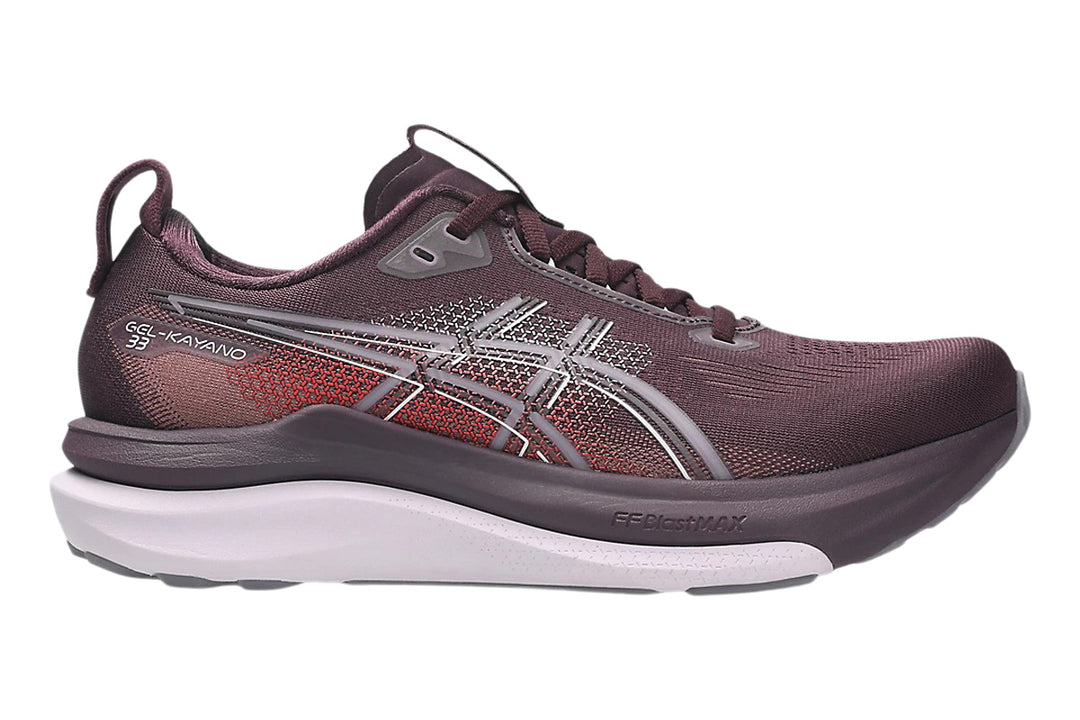 Asics Gel-Kayano 33 B Dark Aubergine/Dahlia Womens #color_purple-maroon