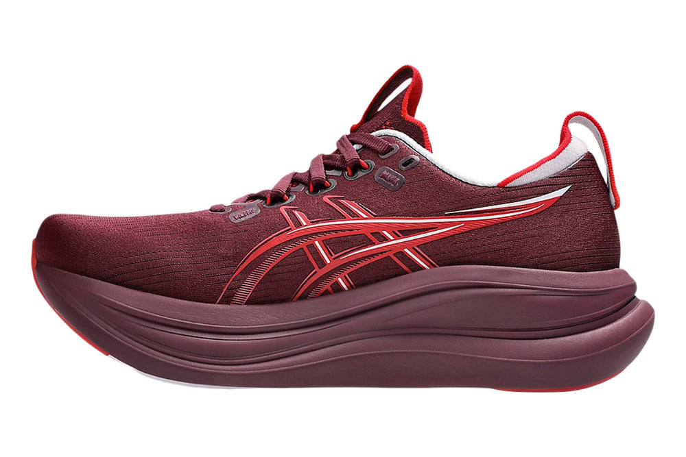 Asics Gel-Nimbus 28 B Benimo Purple/Speed Red Womens #color_purple-maroon