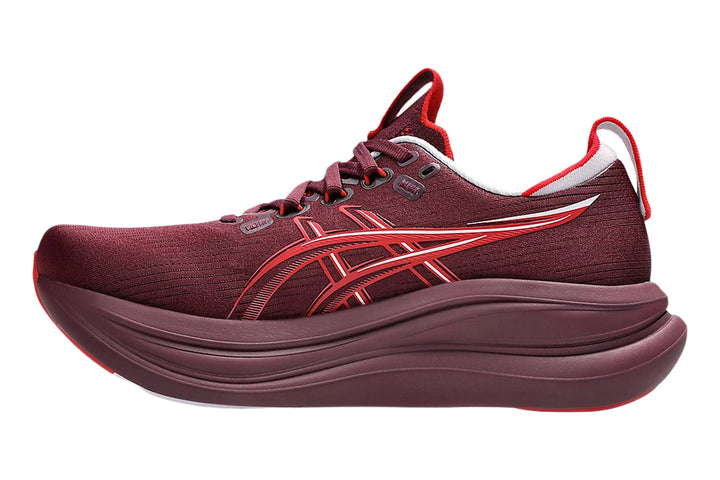 Asics Gel-Nimbus 28 B Benimo Purple/Speed Red Womens #color_purple-maroon