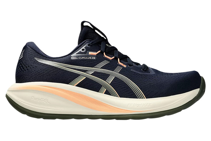 Asics Gel-Cumulus 28 D Midnight/Khaki Green Mens #color_navy