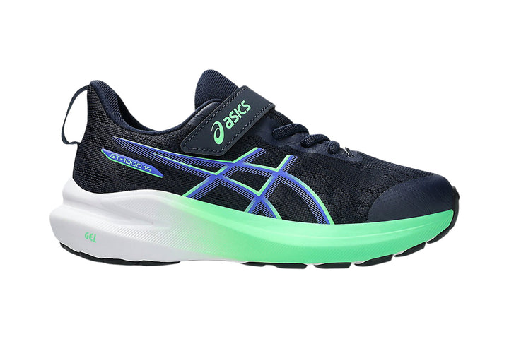 Asics GT-1000 14 PS Midnight/Vital Green Junior #color_black-multi-blues-greens