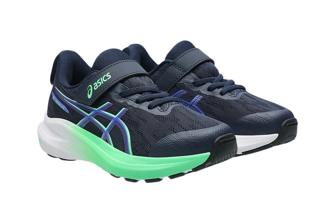 Asics GT-1000 14 PS Midnight/Vital Green Junior #color_black-multi-blues-greens