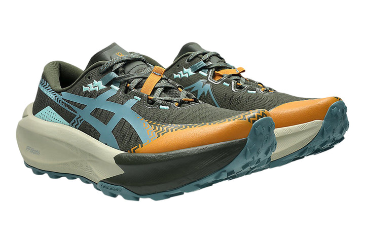 Asics Trabuco Max 5 D Vintage Khaki/Foggy Teal Mens #color_green-multi