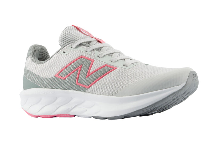 New Balance 520 v9 Grade Grey Matter/Signal Pink Girls #color_grey-multi-pinks