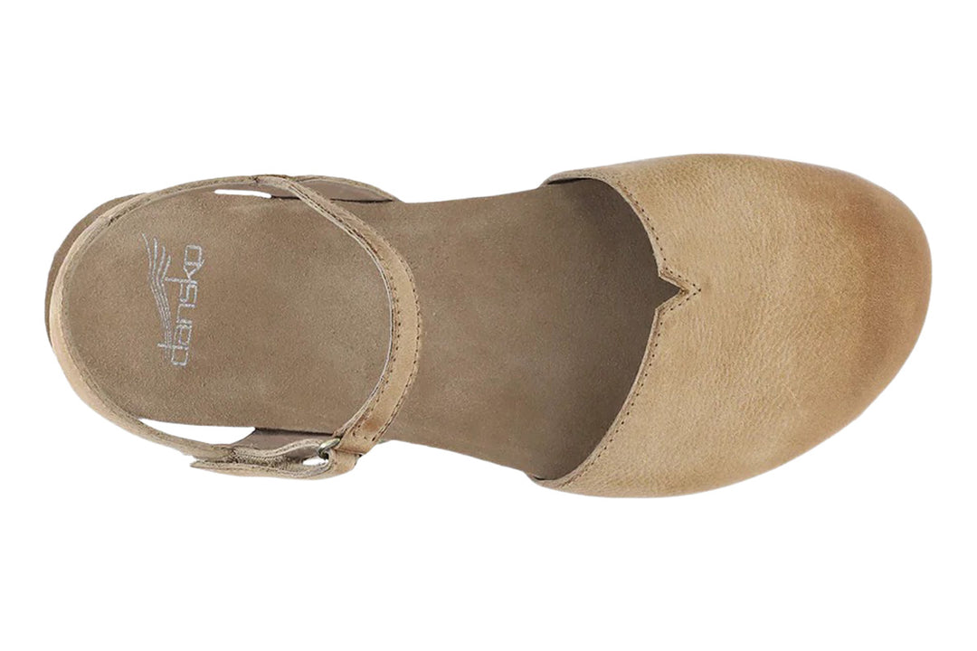 Dansko Rowan Honey Distressed Womens #color_brown-light-brown