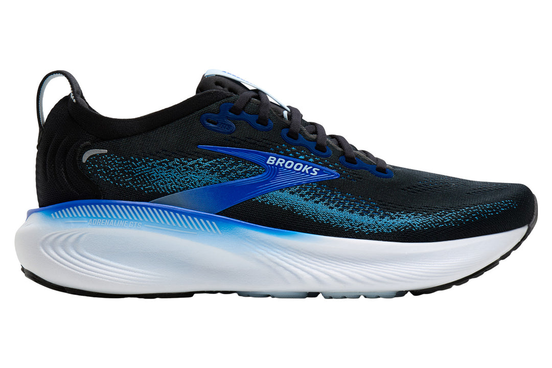 Brooks Adrenaline GTS 25 D Black/Blue/Nantucket Breeze Mens #color_black-multi-blues