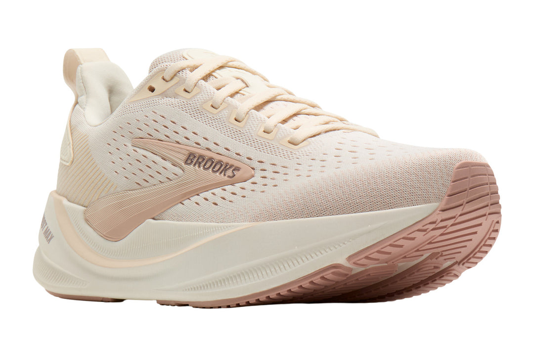 Brooks Ghost Max 4 B Arctic Wolf/Rose/Coconut Womens #color_brown-beige