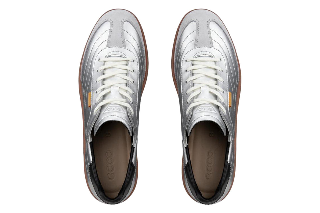 Ecco Soft 11 Concrete/Pure Silver/Black Womens #color_metallic-silver